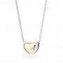 Колие с Кристали Сваровски/Swarovski Heart, Rose Gold